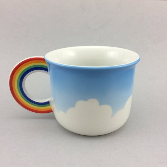 Vandor Mug Rainbow Handle 1980 Clouds Cloudy Sky 80s Collectible - Picture 1 of 10
